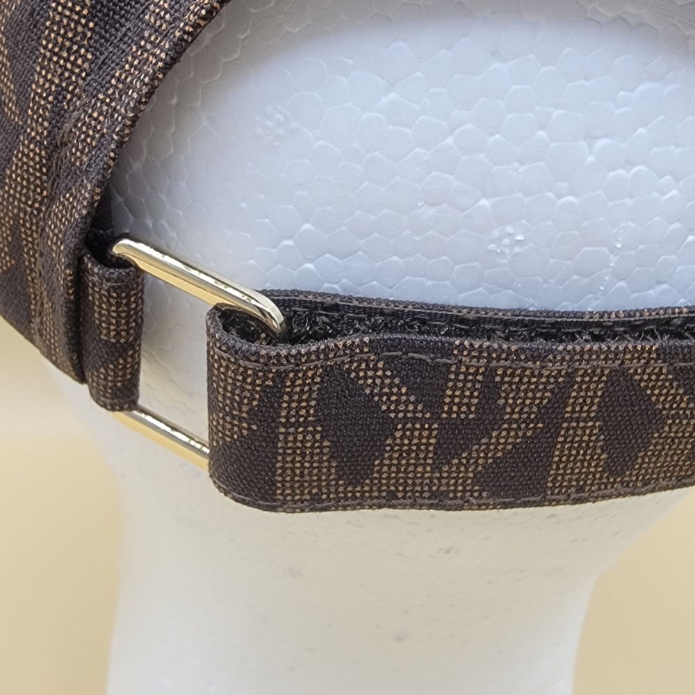 Michael Kors Signature Logo Adjustable Strapback Baseball Cap Hat Brown New Tags - Picture 7 of 11